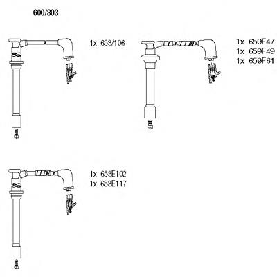 Fios de alta voltagem, kit 600303 Bremi