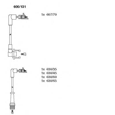 600131 Bremi fios de alta voltagem, kit