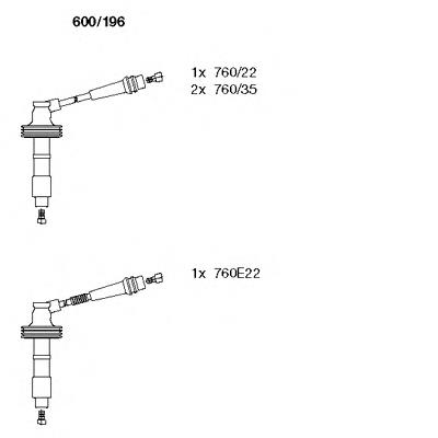 600-196 Bremi fios de alta voltagem, kit