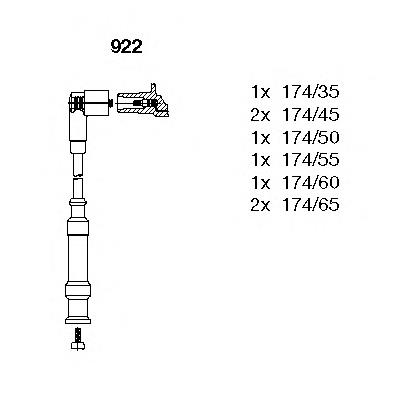 922 Bremi fios de alta voltagem, kit