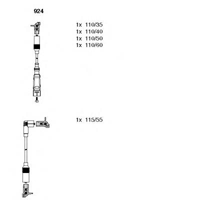 924 Bremi fios de alta voltagem, kit