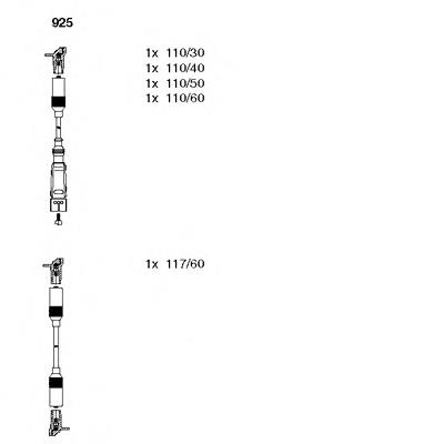 925 Bremi fios de alta voltagem, kit