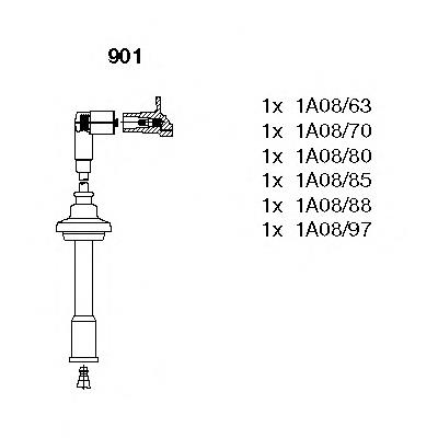 901 Bremi fios de alta voltagem, kit