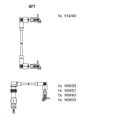 977 Bremi fios de alta voltagem, kit