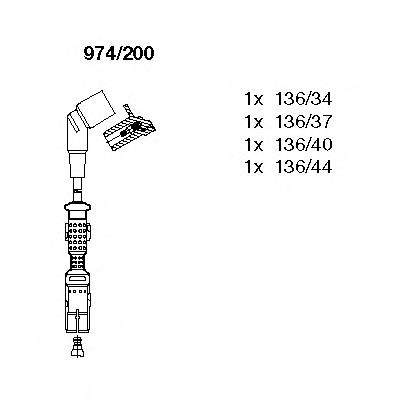 974200 Bremi fios de alta voltagem, kit