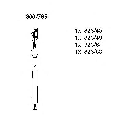 300765 Bremi fios de alta voltagem, kit