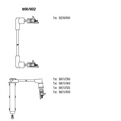 800932 Bremi fios de alta voltagem, kit