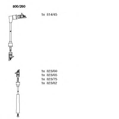 800260 Bremi fios de alta voltagem, kit