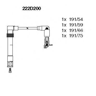 222D200 Bremi fios de alta voltagem, kit