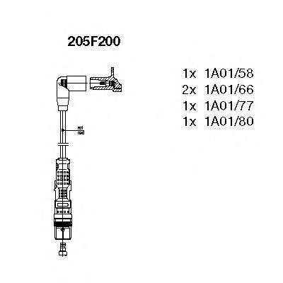 205F200 Bremi fios de alta voltagem, kit