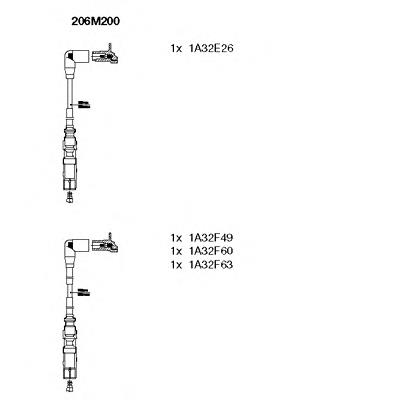 206M200 Bremi fios de alta voltagem, kit