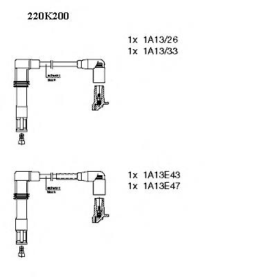 220K200 Bremi fios de alta voltagem, kit