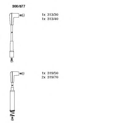 300877 Bremi fios de alta voltagem, kit