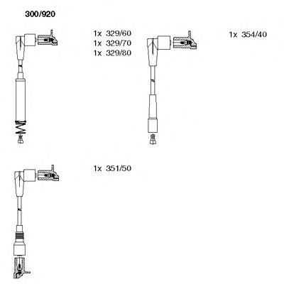 Fios de alta voltagem, kit 202520 Hans Pries (Topran)