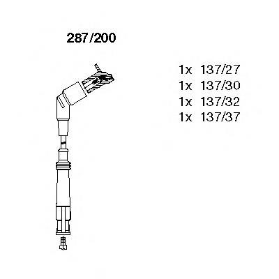 Fios de alta voltagem, kit 287200 Bremi