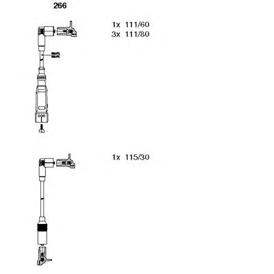 266 Bremi fios de alta voltagem, kit