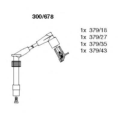 300678 Bremi fios de alta voltagem, kit