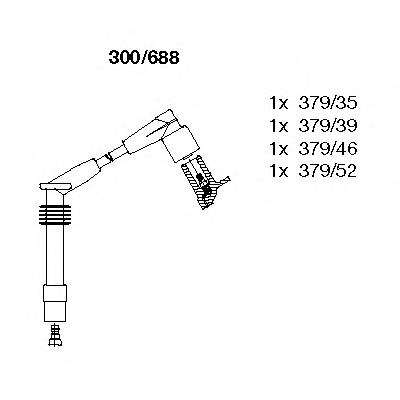 300688 Bremi fios de alta voltagem, kit