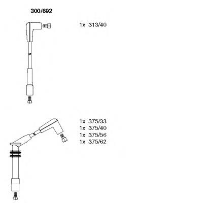 Fios de alta voltagem, kit 300692 Bremi