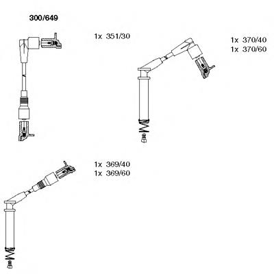 Fios de alta voltagem, kit 300649 Bremi