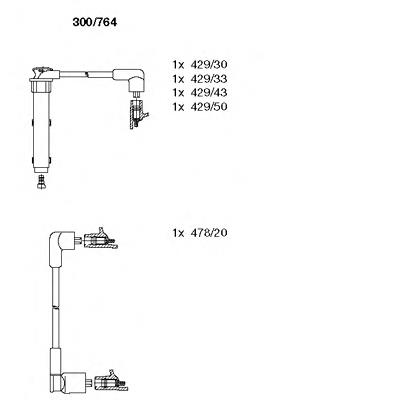 300764 Bremi fios de alta voltagem, kit