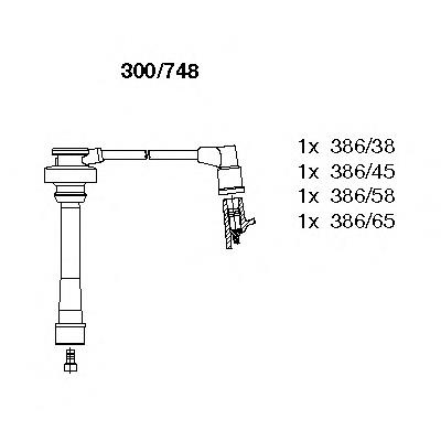 300748 Bremi fios de alta voltagem, kit