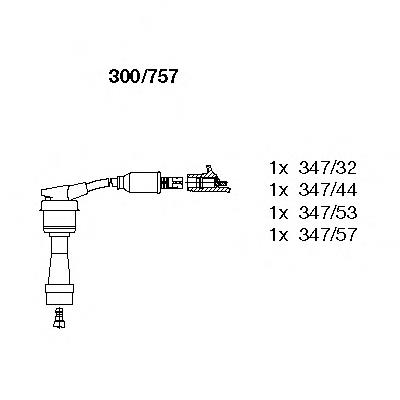 300757 Bremi fios de alta voltagem, kit