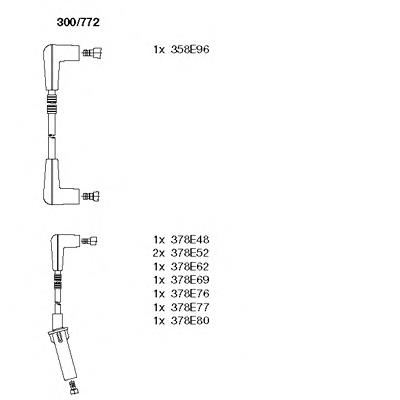 300772 Bremi fios de alta voltagem, kit