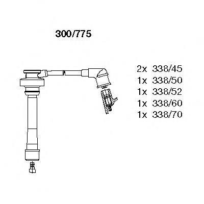 Fios de alta voltagem, kit 300775 Bremi