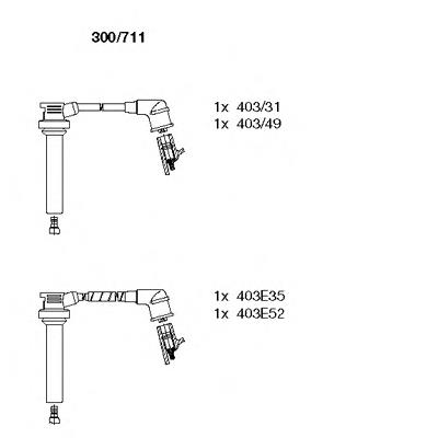 300-711 Bremi fios de alta voltagem, kit