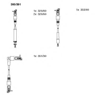 300391 Bremi fios de alta voltagem, kit