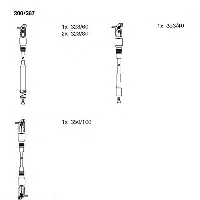 300387 Bremi fios de alta voltagem, kit