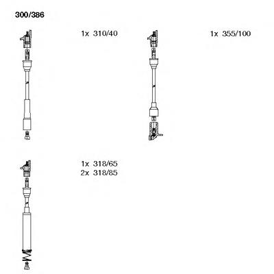 300386 Bremi fios de alta voltagem, kit