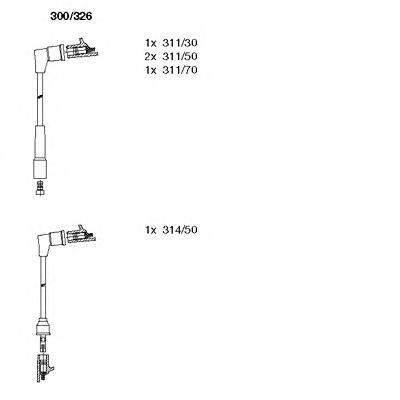 300326 Bremi fios de alta voltagem, kit