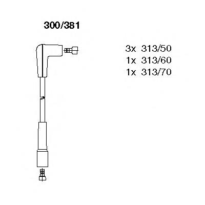 300381 Bremi fios de alta voltagem, kit