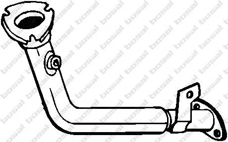 1705Z3 Peugeot/Citroen tubo de admissão dianteiro (calças do silenciador)