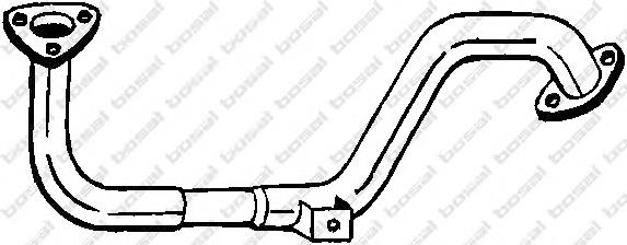 Труба приемная (штаны) глушителя передняя 1705C1 Peugeot/Citroen