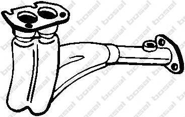 Труба приемная (штаны) глушителя, передняя POLMOSTROW 17331