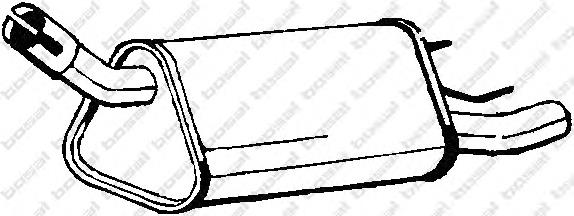 185-339 Bosal silenciador, parte traseira