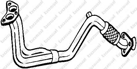 Tubo de admissão dianteiro (calças) do silenciador para Volkswagen Caddy (9U7)