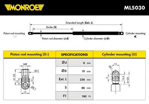 430719001800 Magneti Marelli Стойка капота