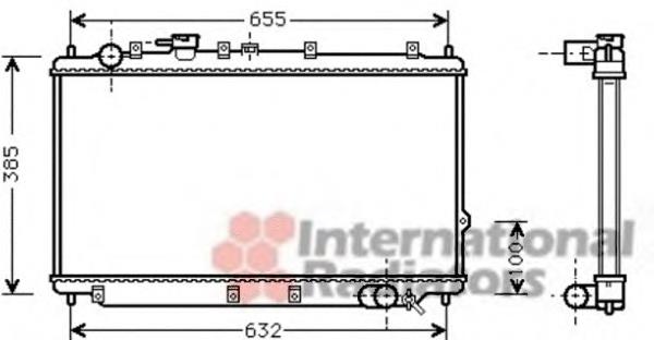 Radiador de esfriamento de motor 83002114 VAN Wezel