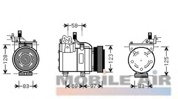 8200K198 VAN Wezel compressor de aparelho de ar condicionado