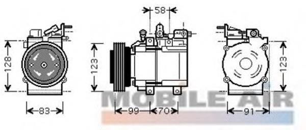 Compressor de aparelho de ar condicionado 8200K197 VAN Wezel