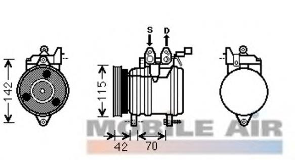 8200K201 VAN Wezel compressor de aparelho de ar condicionado