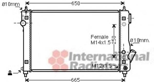 Radiador de esfriamento de motor 81002087 VAN Wezel