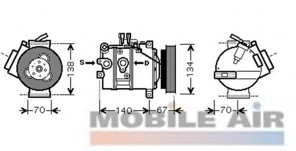 5900K142 VAN Wezel compressor de aparelho de ar condicionado