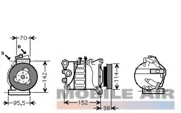 5900K143 VAN Wezel compressor de aparelho de ar condicionado