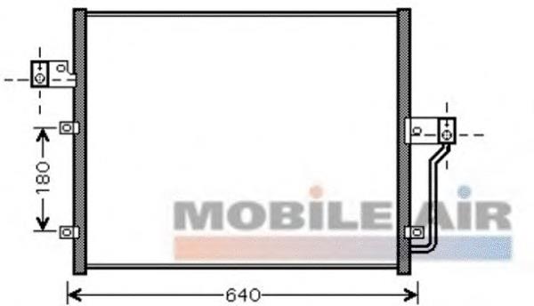 81005082 VAN Wezel radiador de aparelho de ar condicionado