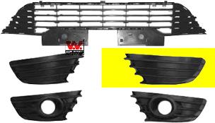 Решетка бампера переднего левая 0970591 VAN Wezel